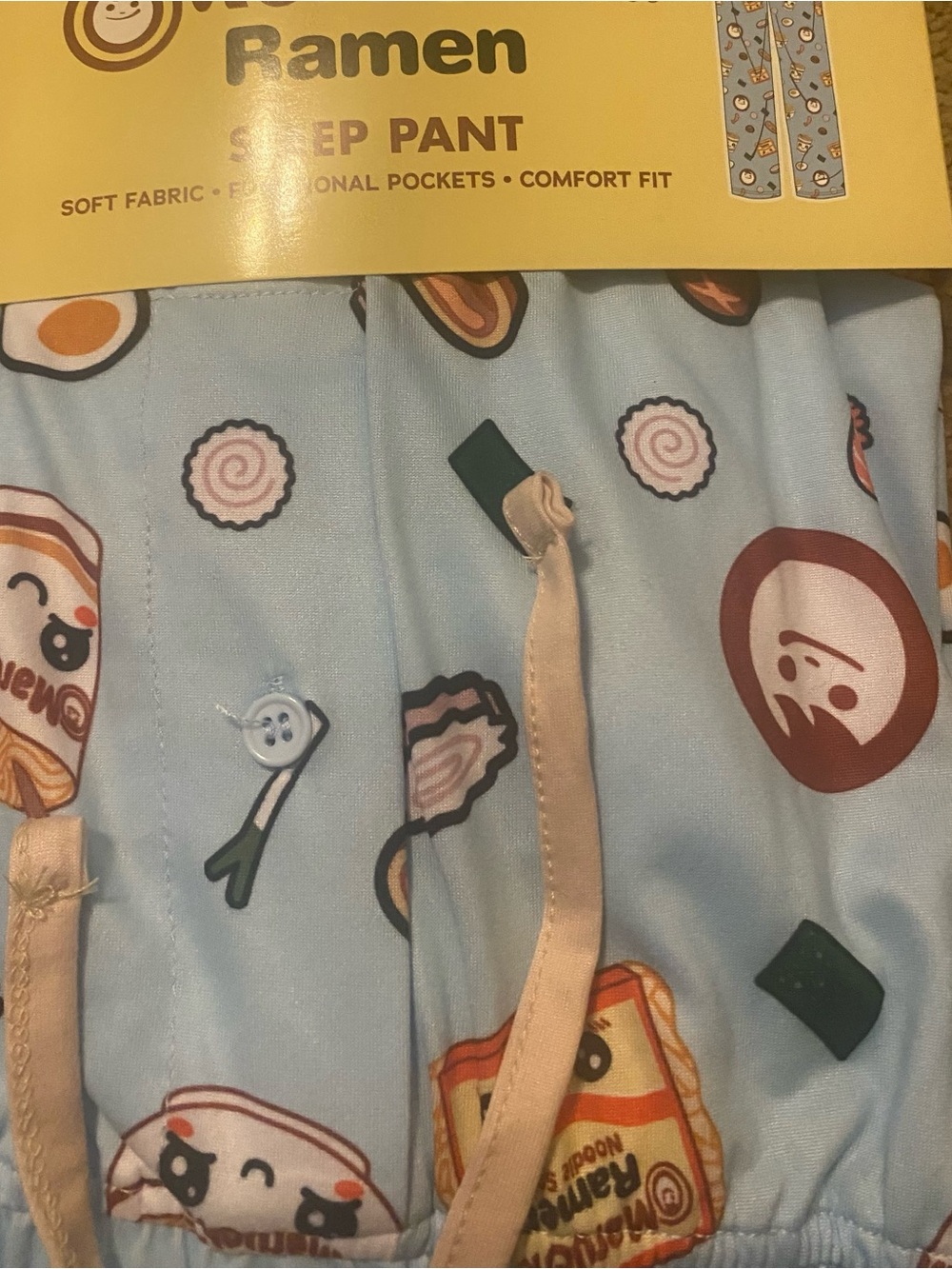 Men’s ramen cup sleep pants in sz 2XL. New with tags.